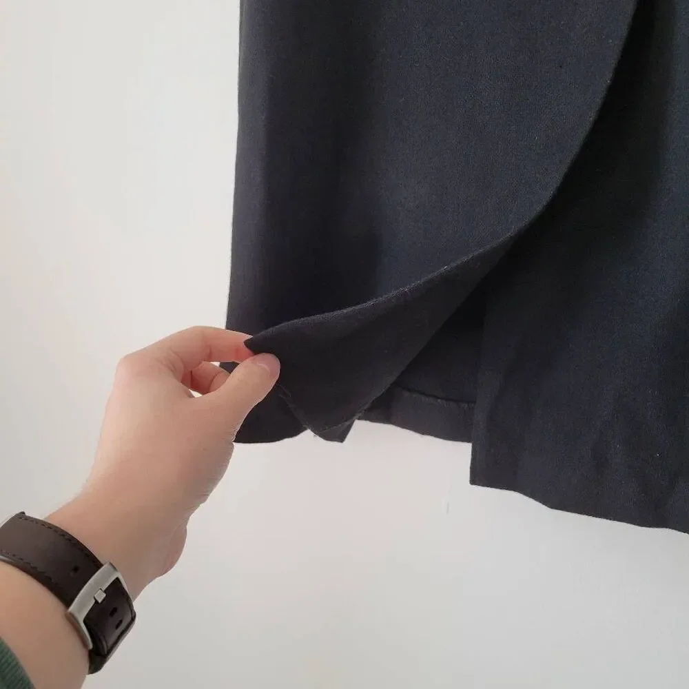 Vintage Hunter Sportswear Black Wool Midi Skirt Size 10 Lined A-Line Classic War